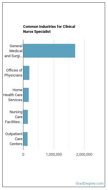 Clinical Nurse Specialists industries