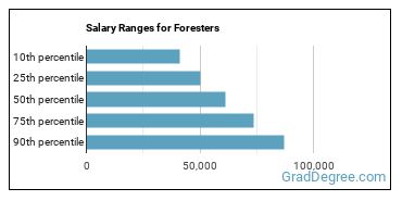Salary ranges for Foresters