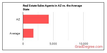 Real Estate Sales Agents in Arizona vs. the average state