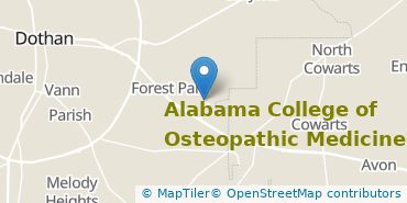 Location of Alabama College of Osteopathic Medicine