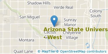 Location of Arizona State University - West