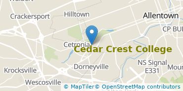 Location of Cedar Crest College