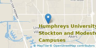 Location of Humphreys University-Stockton and Modesto Campuses
