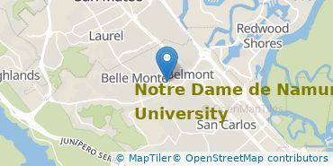Location of Notre Dame de Namur University