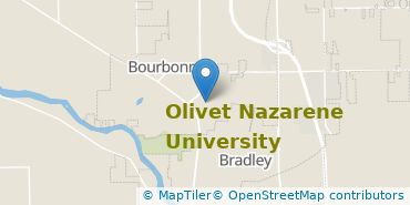 Location of Olivet Nazarene University