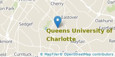 Location of Queens University of Charlotte