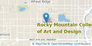 Location of Rocky Mountain College of Art and Design