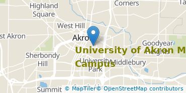 Location of University of Akron Main Campus