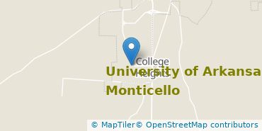 Location of University of Arkansas at Monticello