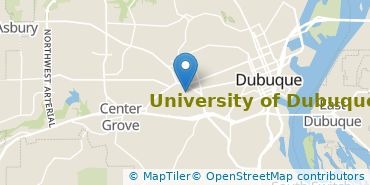 Location of University of Dubuque