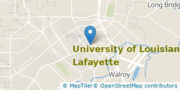 Location of University of Louisiana at Lafayette