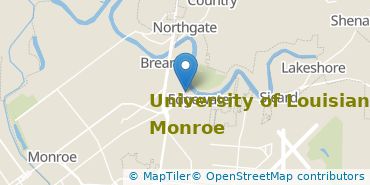 Location of University of Louisiana at Monroe