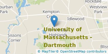 Location of University of Massachusetts-Dartmouth