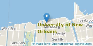 Location of University of New Orleans