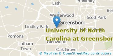 Location of University of North Carolina at Greensboro