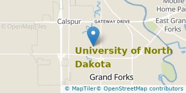 Location of University of North Dakota
