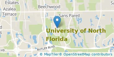 Location of University of North Florida