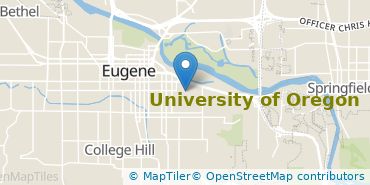 Location of University of Oregon