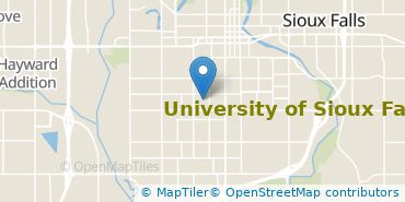 Location of University of Sioux Falls