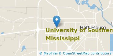 Location of University of Southern Mississippi