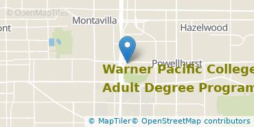 Location of Warner Pacific University Professional and Graduate Studies
