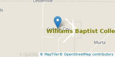 Location of Williams Baptist University
