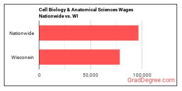 Cell Biology & Anatomical Sciences Wages Nationwide vs. WI