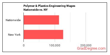 Polymer & Plastics Engineering Wages Nationwide vs. NY